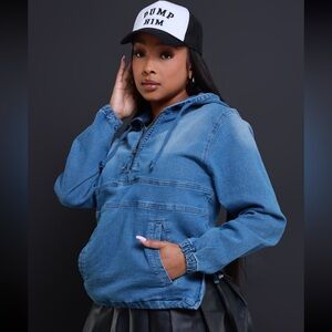 Denim Pullover Jacket Size XL